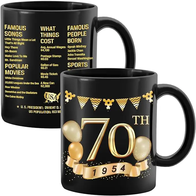70th Birthday Gifts For Women Over 70 21 70th birthday gifts for older women. birthday Tea or Coffee mug for women gift.