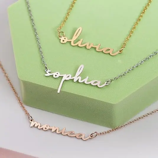 60th Birthday Gift Ideas 33 personalized name necklace for 60-year-old woman