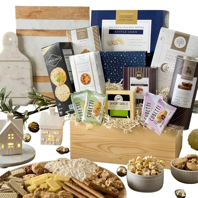 Home 18 Gourmet chocolate and snack gift basket